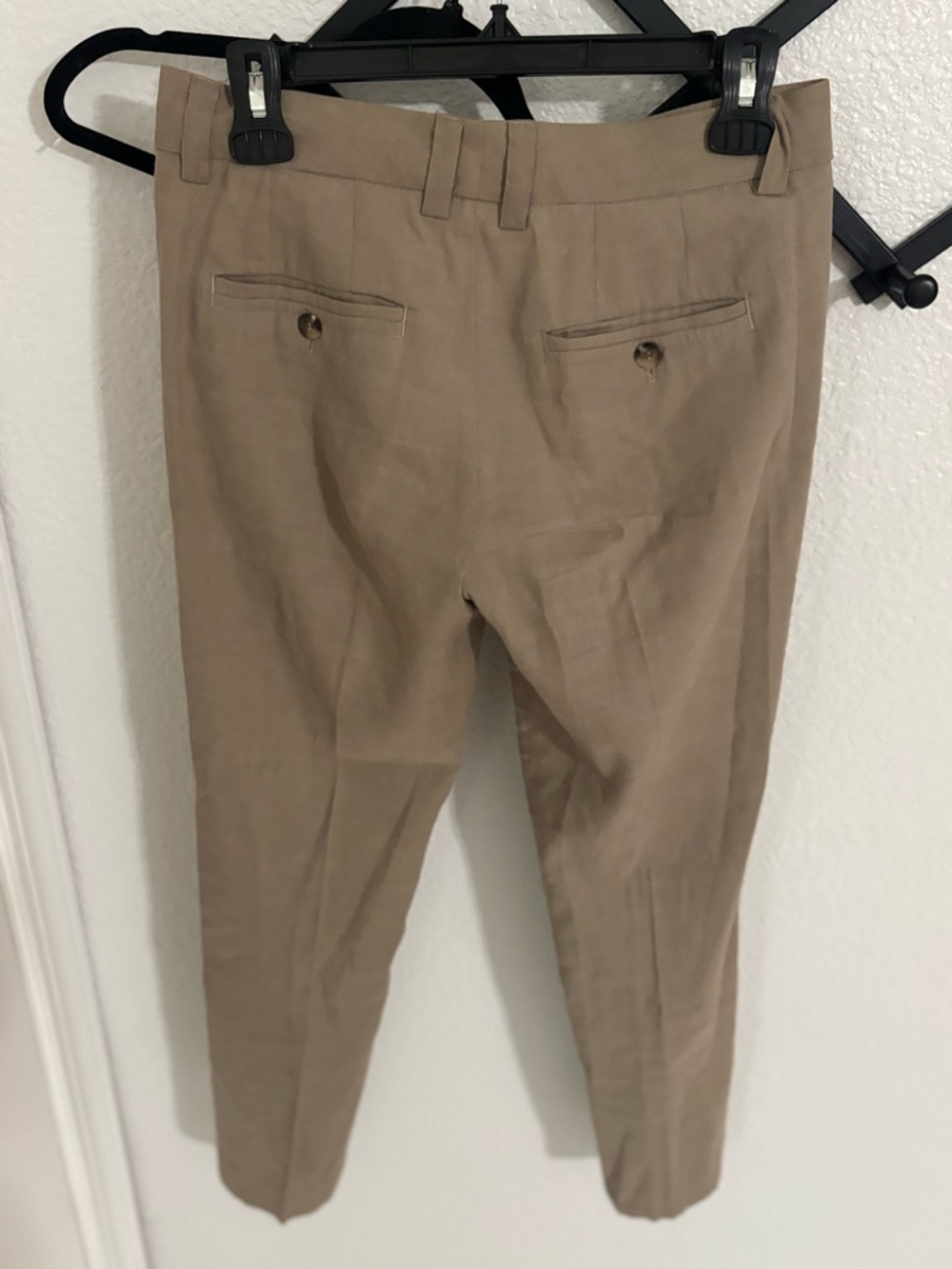 Vince Cropped Straight Leg Trousers Tan Size 2 Tailored Work Pants Chic - Picture 4 of 4